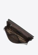 Minimalistic leather clutch bag, black-silver, 92-4E-659-5, Photo 3