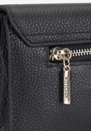 Minimalistic leather clutch bag, black, 92-4E-659-5, Photo 4