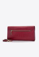 Leather clutch bag with animal print, red, 92-4E-659-1C, Photo 2