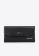 Leather clutch bag with chain shoulder strap, black, 92-4E-661-70, Photo 2