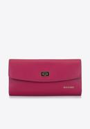 Leather clutch bag with chain shoulder strap, raspberry, 92-4E-661-P, Photo 2
