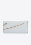 Leather clutch bag with chain shoulder strap, white, 92-4E-661-10, Photo 3