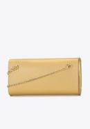 Leather clutch bag with chain shoulder strap, gold, 92-4E-661-P, Photo 3