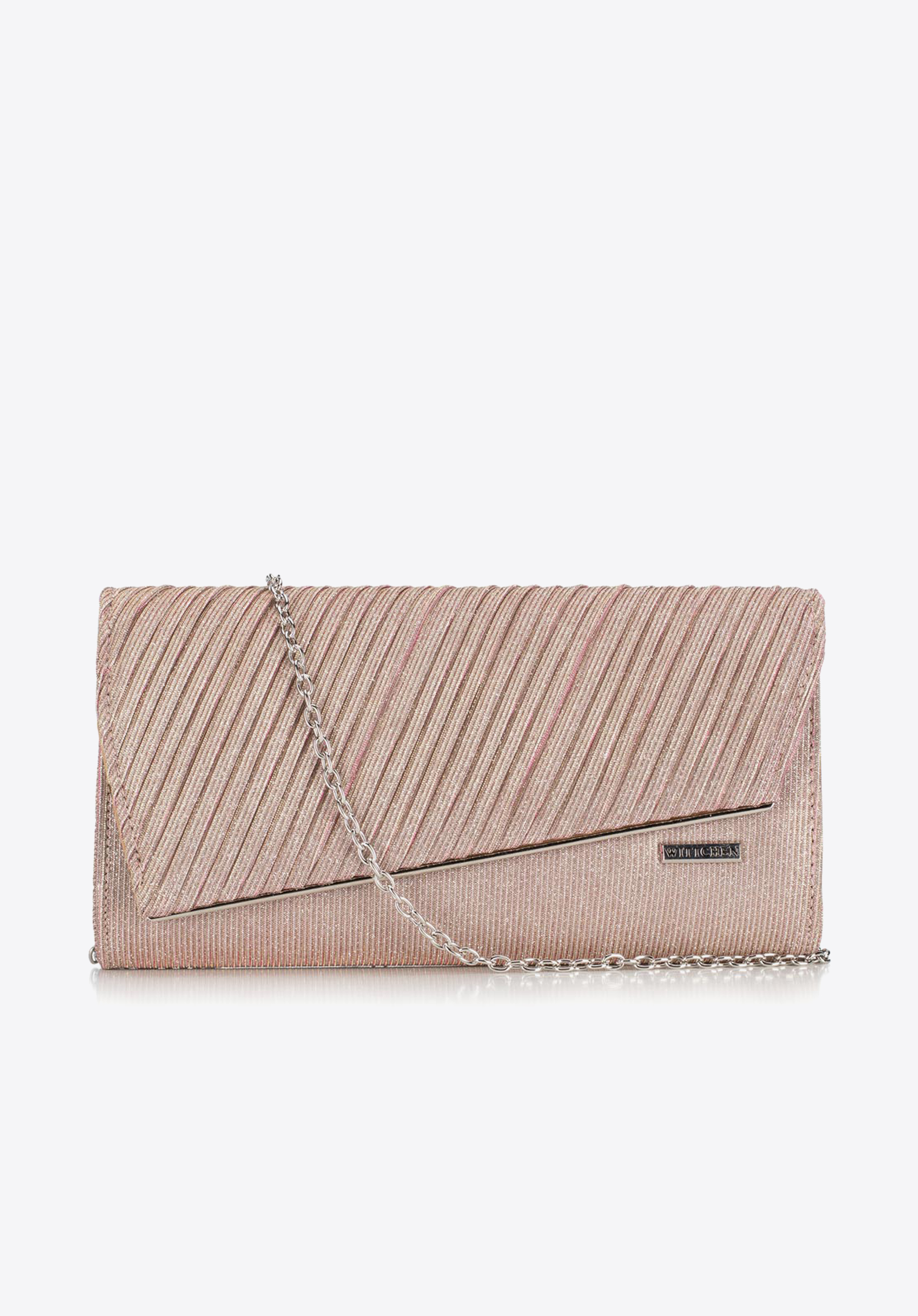Clutch bag, gold-pink, 89-4Y-305-P, Photo 1