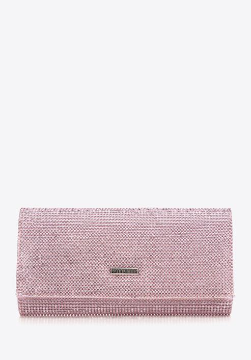 Rhinestone clutch bag, pink, 98-4Y-027-G, Photo 1