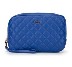 Quilted toiletry bag with a handle, blue, 92-3-101-N, Photo 1