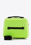 Komplet walizek z ABS-u z geometrycznym tłoczeniem, limonkowy, 56-3A-75K-11, Zdjęcie 14