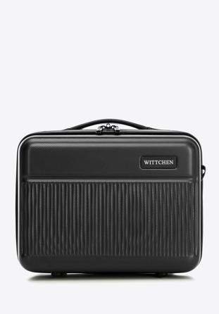 ABS material cosmetic case with vertical stripes, black, 56-3A-804-10, Photo 1
