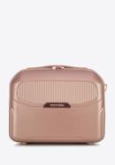 Polycarbonate travel case with a rose gold zipper, muted pink, 56-3P-134-88, Photo 1