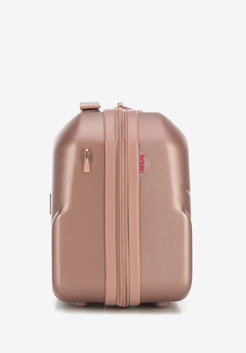 Polycarbonate travel case with a rose gold zipper, muted pink, 56-3P-134-88, Photo 2
