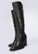 Tall leather cowboy boots, black, 95-D-805-1-38, Photo 8