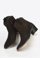 Suede cowboy ankle boots, black, 92-D-052-1-35, Photo 8