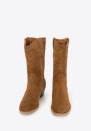 Tall suede western boots, brown, 94-D-809-4-36, Photo 2
