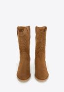 Tall suede western boots, brown, 94-D-809-4-36, Photo 3