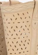 Tall suede western boots, beige, 94-D-809-4-36, Photo 6