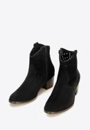 Perforated cowboy ankle boots, black, 92-D-056-1-39, Photo 2
