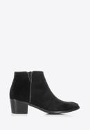 Suede cowboy ankle boots, black, 92-D-055-1-35, Photo 1