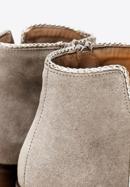 Suede cowboy ankle boots, beige, 92-D-055-1-35, Photo 3