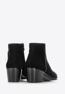 Suede cowboy ankle boots, black, 92-D-055-1-35, Photo 4