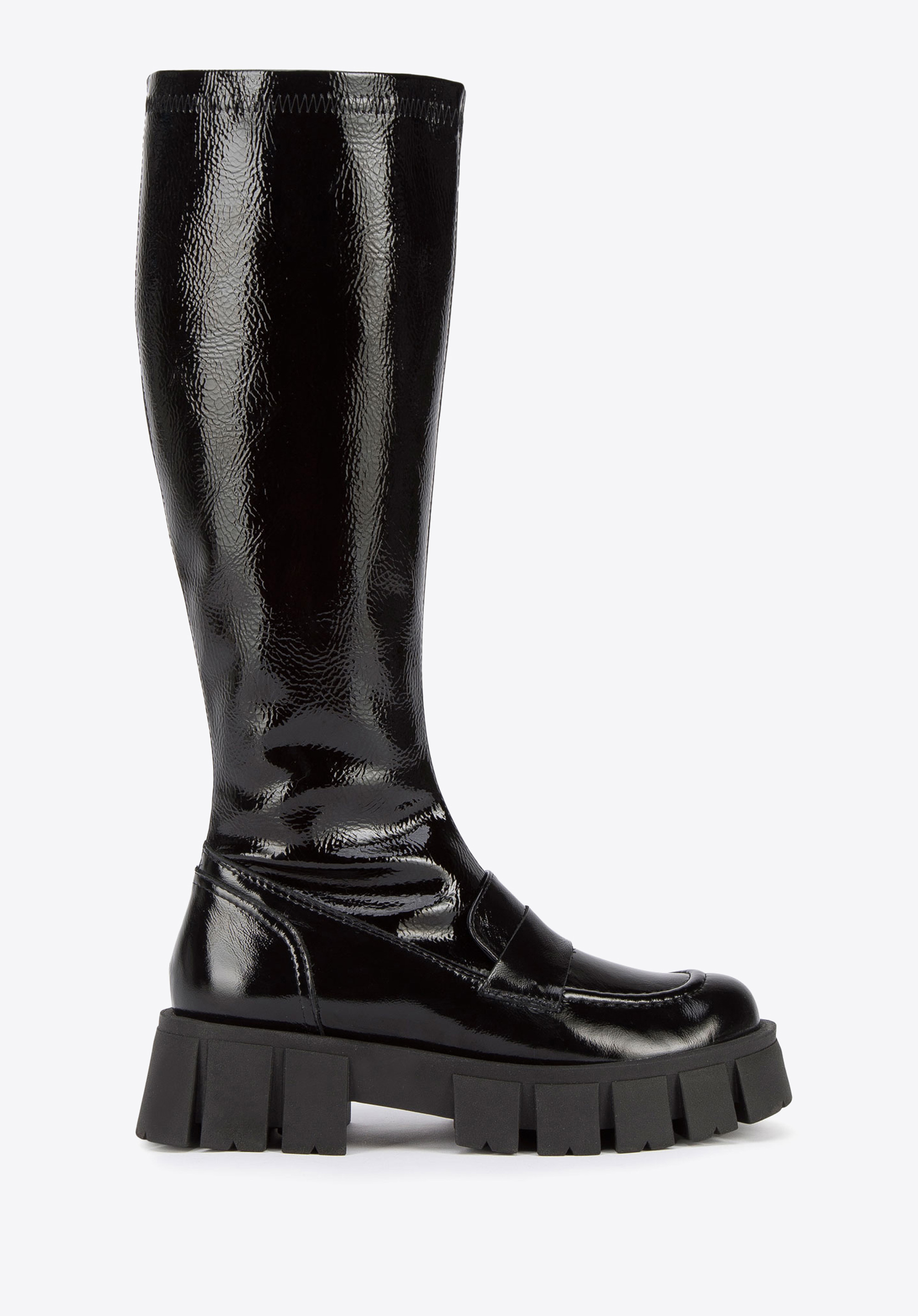 Black patent hotsell boots zara