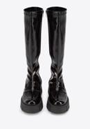 Patent leather lug sole boots, black, 95-D-804-1L-39, Photo 3
