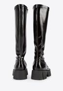 Patent leather lug sole boots, black, 95-D-804-1L-36, Photo 4