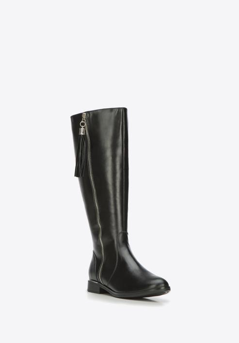 Women's knee high boots, black, 87-D-202-4-36, Photo 1