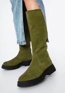 Platform suede boots, green, 97-D-307-Z-38, Photo 15