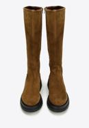 Platform suede boots, brown, 97-D-307-1-36, Photo 3