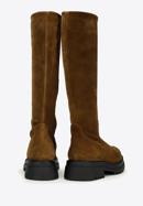 Platform suede boots, brown, 97-D-307-4-39, Photo 4