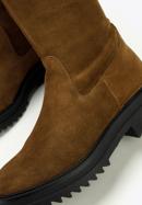 Platform suede boots, brown, 97-D-307-4-36, Photo 6