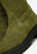 Platform suede boots, green, 97-D-307-Z-40, Photo 7