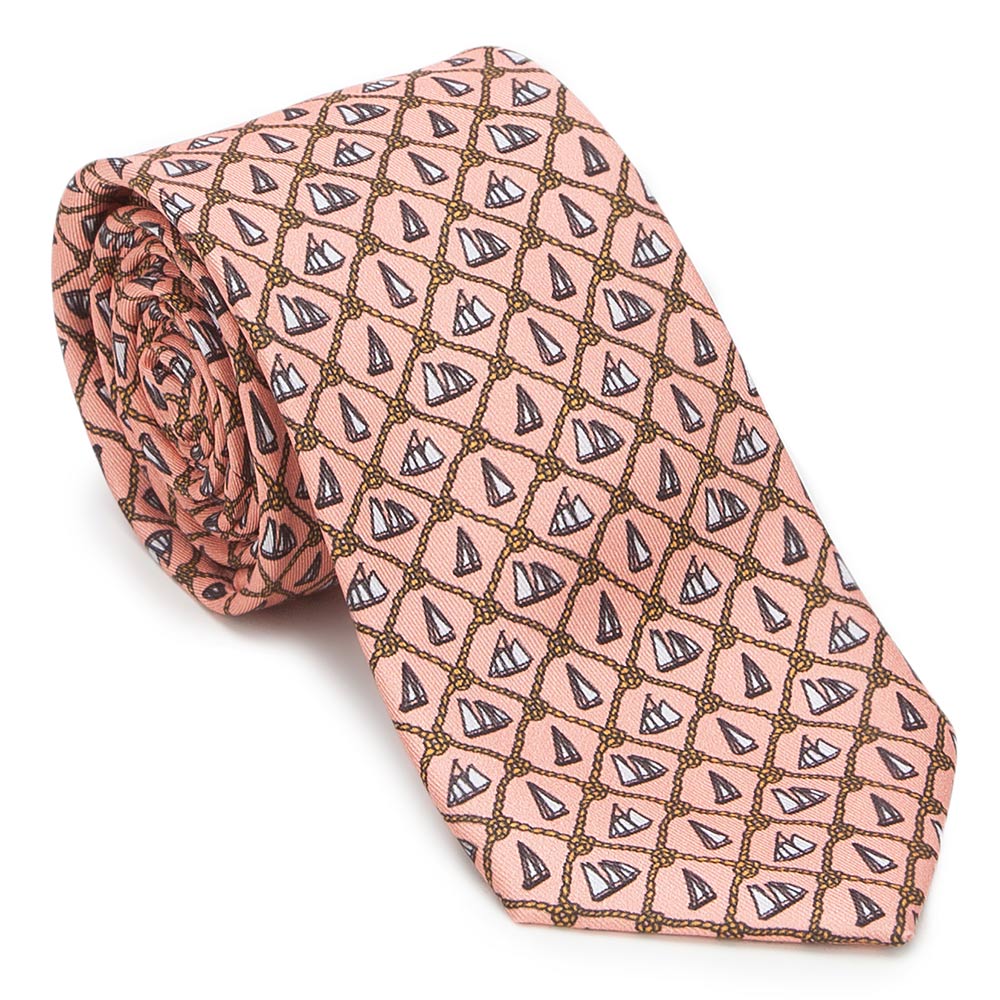 E-shop Lososová kravata so vzorom.