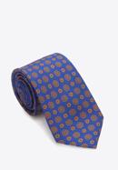 Krawat, niebiesko-pomarańczowy, 87-7K-001-X1, Zdjęcie 1