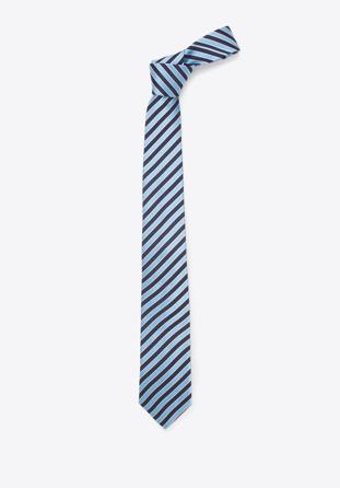Krawat, błękitno-granatowy, 87-7K-002-X6, Zdjęcie 1
