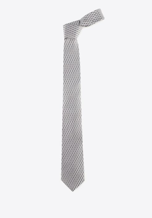 Krawat, srebrny, 88-7K-001-X5, Zdjęcie 2