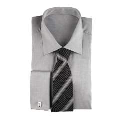 Krawat, czarny, KR-7-001-123, Zdjęcie 2