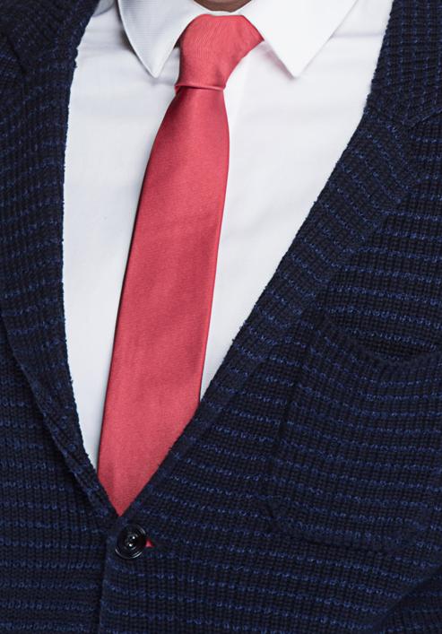 Krawat, czerwony, 87-7K-002-X6, Zdjęcie 4