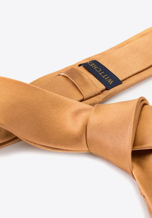 Silk solid colour tie, gold, 92-7K-001-N, Photo 4