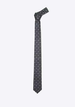 Silk patterned tie, black-grey, 97-7K-001-X10, Photo 1