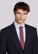 Patterned silk tie, burgundy-navy blue, 92-7K-001-X3, Photo 20
