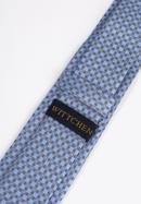 Krawat jedwabny wzorzysty, niebiesko-szary, 97-7K-001-X6, Zdjęcie 5