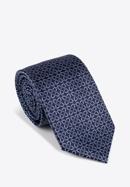 Patterned silk tie, navy blue-grey, 97-7K-002-X3, Photo 1