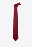 Krawat z jedwabiu we wzory, czerwono-beżowy, 97-7K-002-X5, Zdjęcie 2