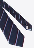 Krawat z jedwabiu we wzory, granatowo-bordowy, 97-7K-002-X5, Zdjęcie 4