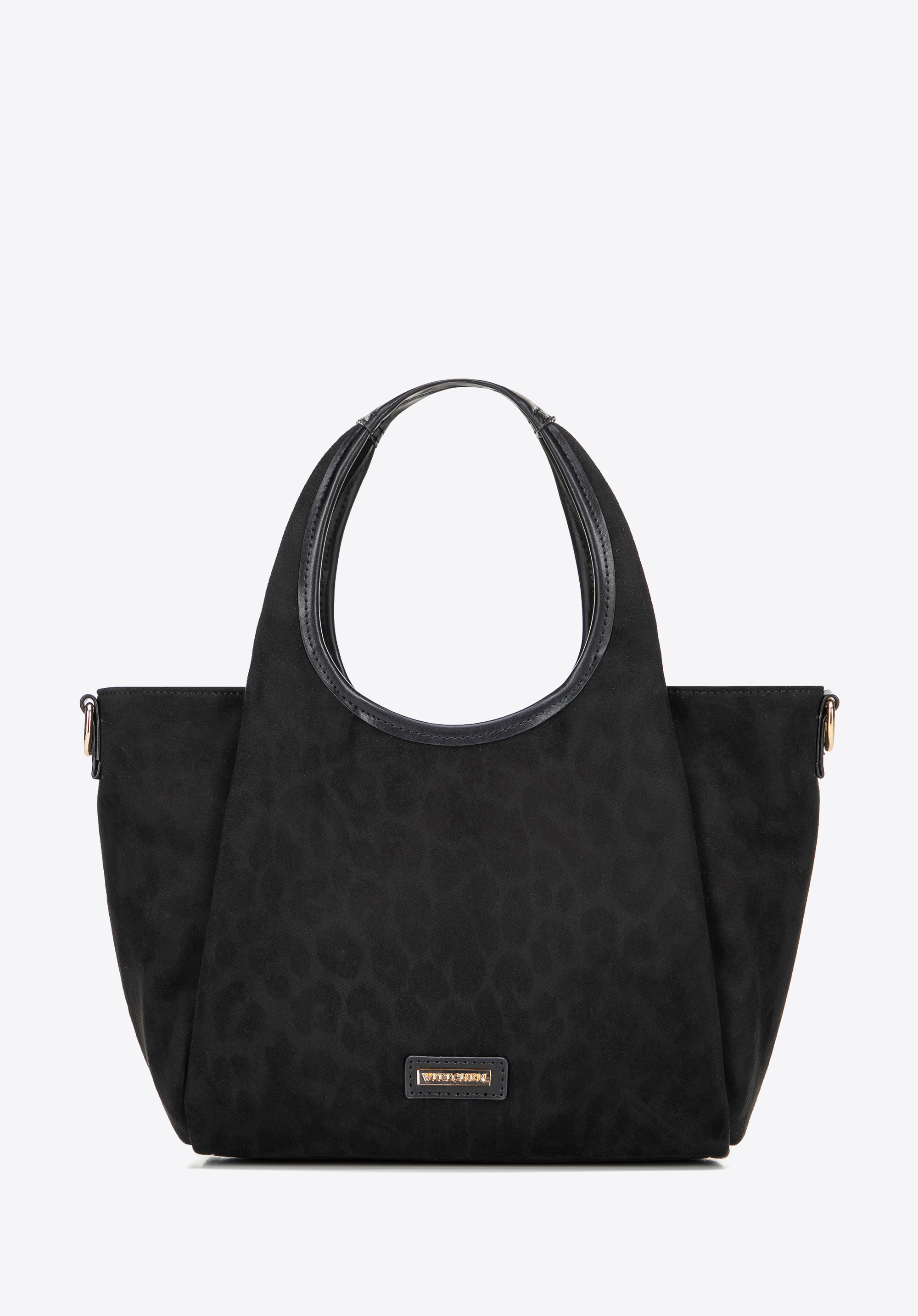 Kuferek damski w panterkę, czarny, 101-4Y-415-1, Zdjęcie 1