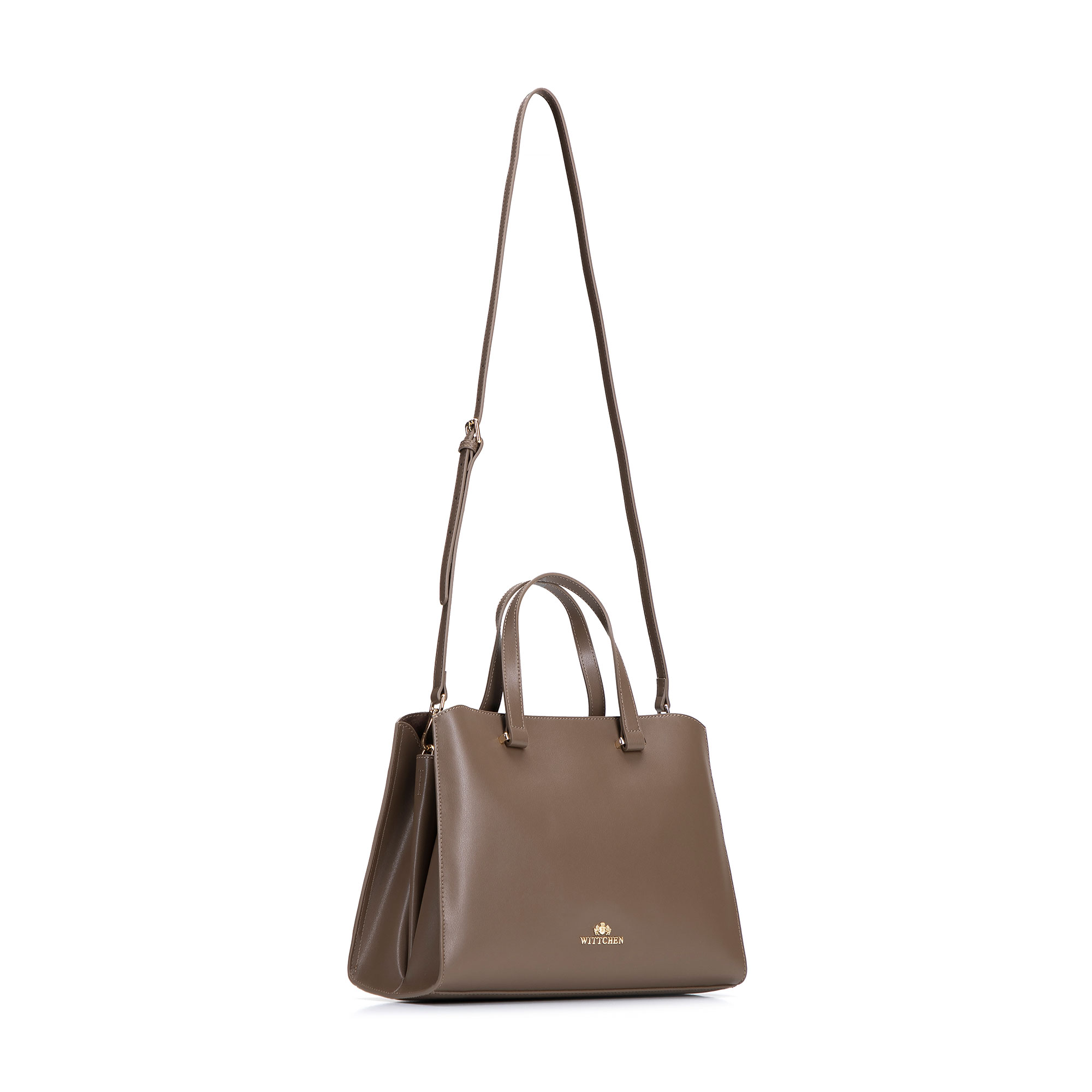 Béžová dámska kabelka do ruky Wittchen z prírodnej kože s elegantným vzhľadom, Vyberte variant béžová