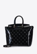 Patent leather handbag, black, 34-4-236-0, Photo 2