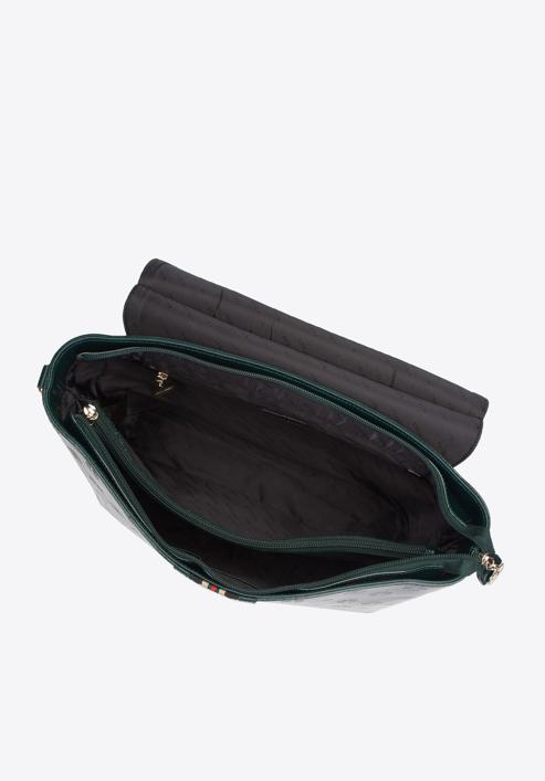 Patent leather handbag, emerald, 34-4-236-0, Photo 3