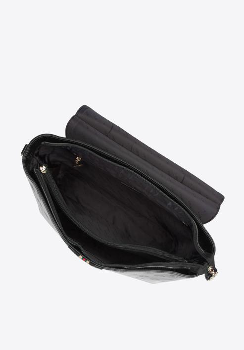 Patent leather handbag, black, 34-4-236-0, Photo 3
